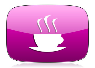 espresso violet icon hot cup of caffee sign