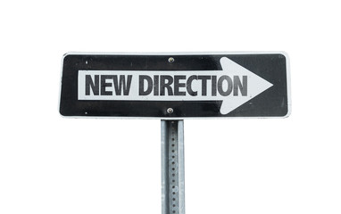 New Direction direction sign isolated on white 