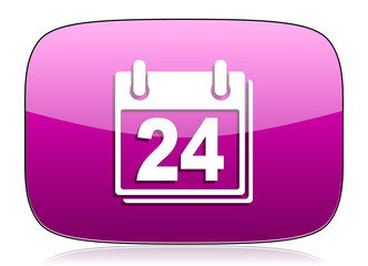calendar violet icon organizer sign agenda symbol