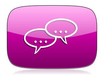 forum violet icon chat symbol bubble sign
