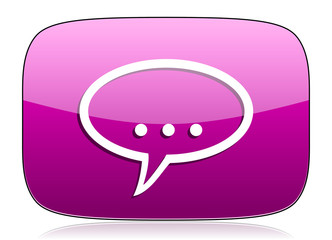 Fototapeta premium forum violet icon chat symbol bubble sign