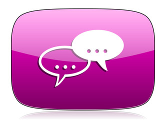 forum violet icon chat symbol bubble sign