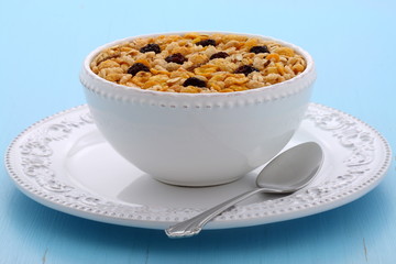 Delicious organic muesli cereal