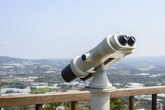 Binoculars at a observatory