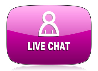 live chat violet icon