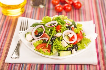 Salad, Greek Salad, Food.
