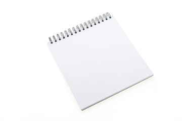 Blank notebook isolated