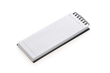 Blank notebook isolated
