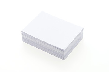 Blank white paper