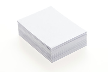 Blank white paper
