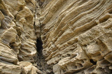 sedimentary rock at Yongmeori coast in Jeju island