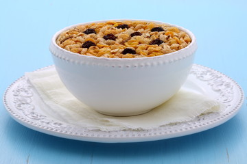 Delicious organic muesli cereal