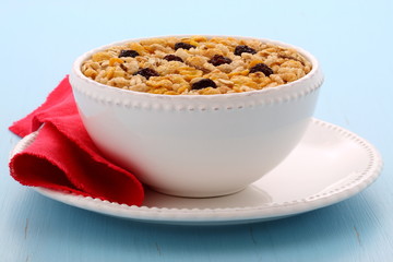 Delicious organic muesli cereal