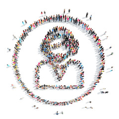 people in the shape of a man.