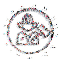 people in the shape of a man.