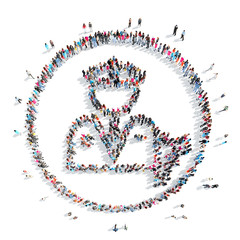 people in the shape of a man.