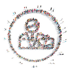 people in the shape of a man.