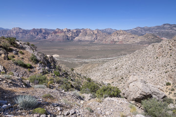 Desert valley of Red Rock Canyon, Nevada