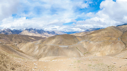 small truck driving along 1D highway Srinagar to Kagil route, vi