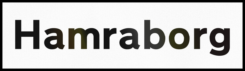 A street name sign in Iceland: Hamraborg