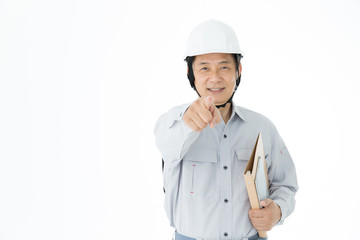 作業着を着た男性