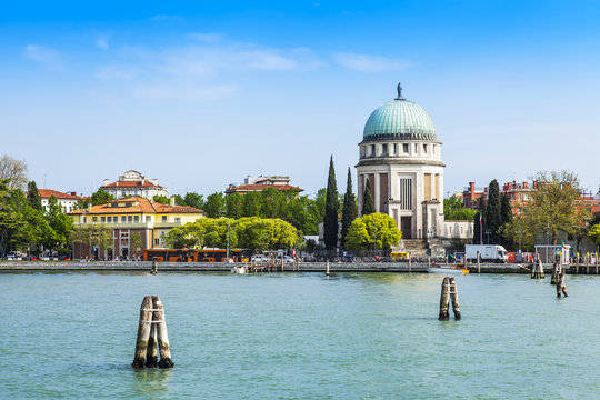 Fototapeta VENICE, ITALY. A view of Lido's island. Parrocchia S.Maria Elisabetta church