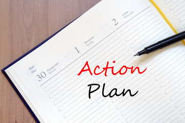 Action plan concept Notepad