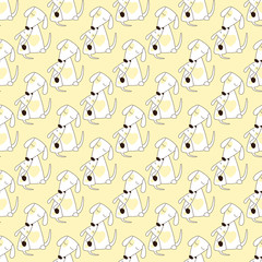 Pattern with dog and puppy