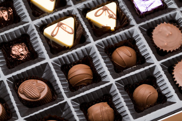 Box of chocolate truffles