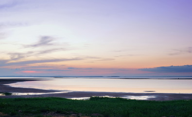 Obraz premium Sunset on Vityazevskom estuary. Krasnodar region. Russia