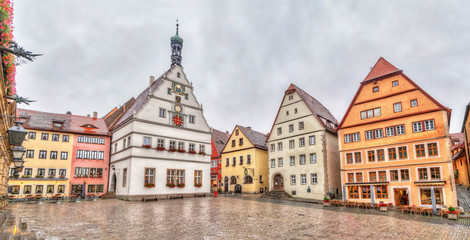 Marktplatz - the main square of Rothenburg ob der Tauber