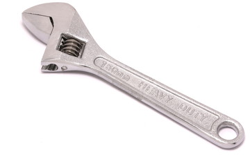Heavy Duty Spanner on White Background