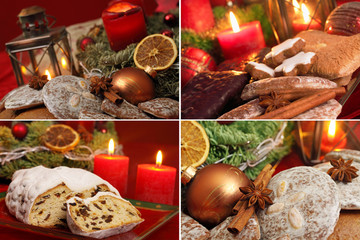 Weihnachtsgebäck und Kerzenschein