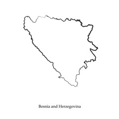 Map of Bosnia and Herzegovina for your design