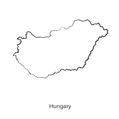 Map of Hungary for your design