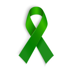 Green ribbon. Scoliosis, Mental health and other awareness