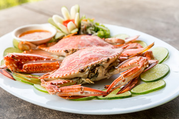 steam crab seafood