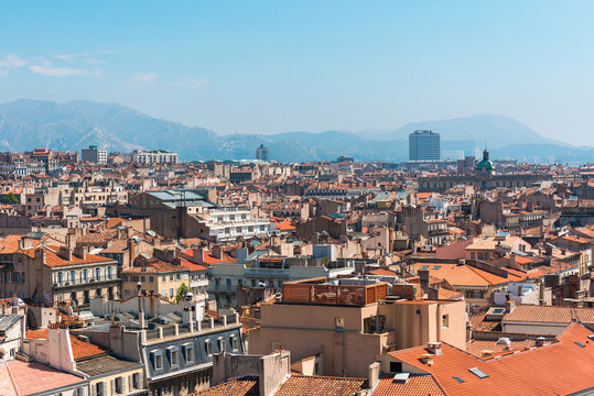 areal view on Marseille