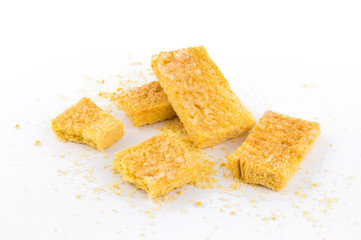 Crispy bread with sugar