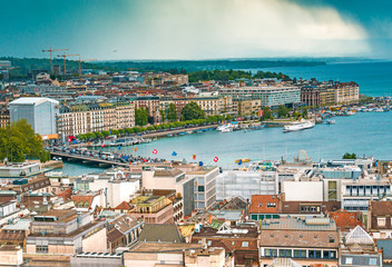 Obraz premium view of Geneva Old Town