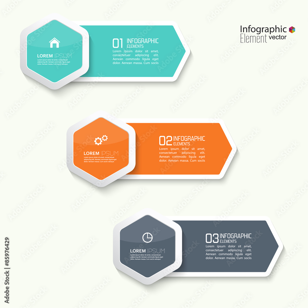 Wall mural Comparative chart with templates for presentation