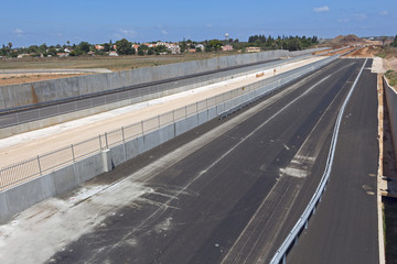 Paving a new road.
Laying of new high-speed roads in Israel.
