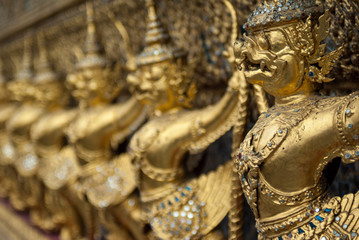 Fototapeta na wymiar Dettail of golden buddha, Thailand