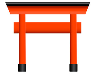 Traditional Torii gate vector