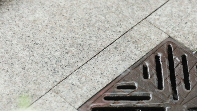 Rain Gutters on granite tile