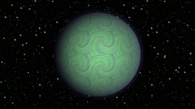 Abstract planet seamless loop rotation
