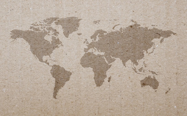 An illustration of a carton earth map.