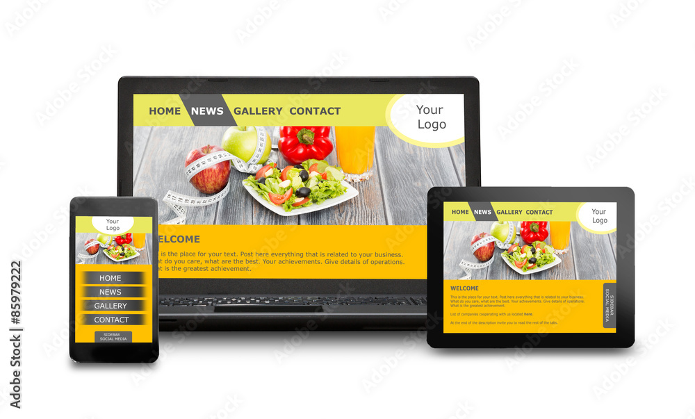 Wall mural responsive web design