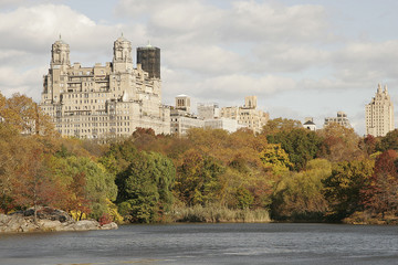 Fototapeta na wymiar The Pond at Central Park, New York City,USA