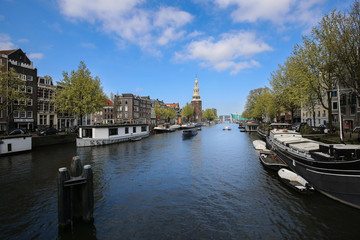 Obraz premium amsterdam, sur le bord de l'amstel